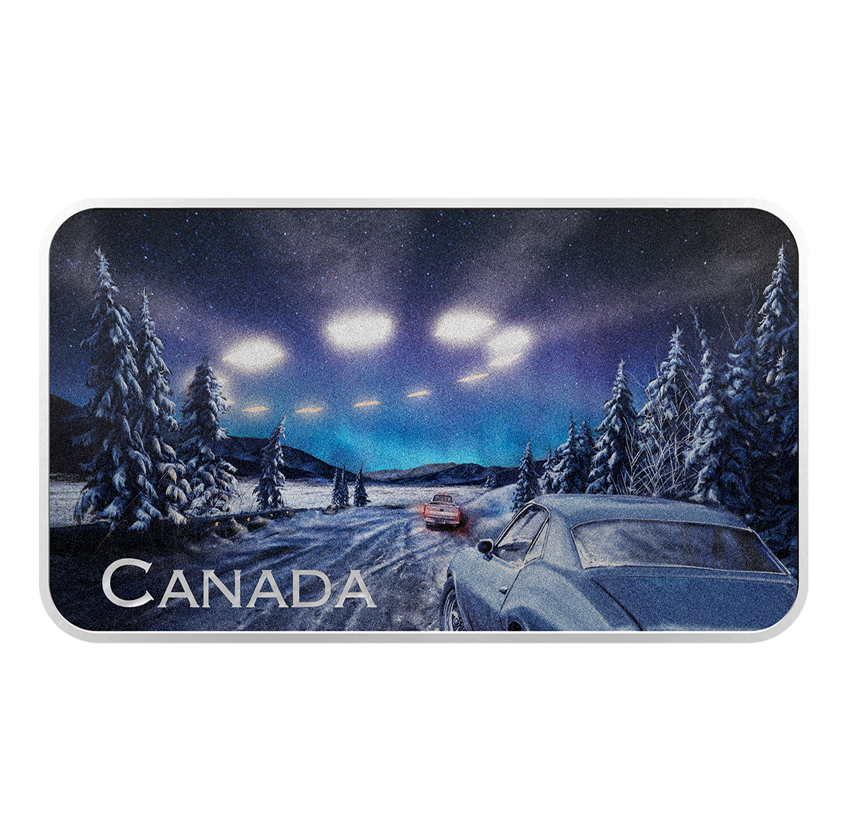 1 oz. Pure Silver Glow-in-the-Dark Coin – Canada’s Unexplained Phenomena: The Yukon Encounter