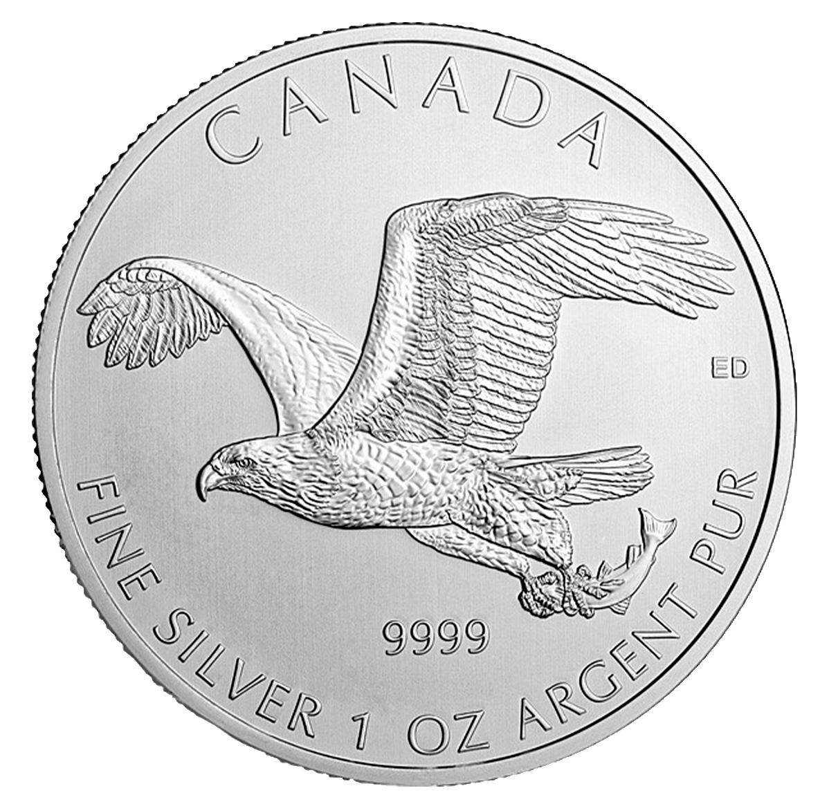 2014 1 oz. 99.99% Pure Silver "Birds of Prey" Coin 1: Peregrine Falcon (Bullion)