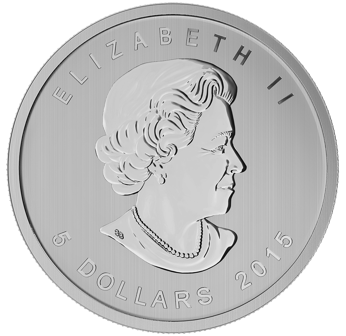 2015 1 oz. 99.99% Pure Silver "Birds of Prey" Coin 3: Red-tailed Hawk (Bullion)