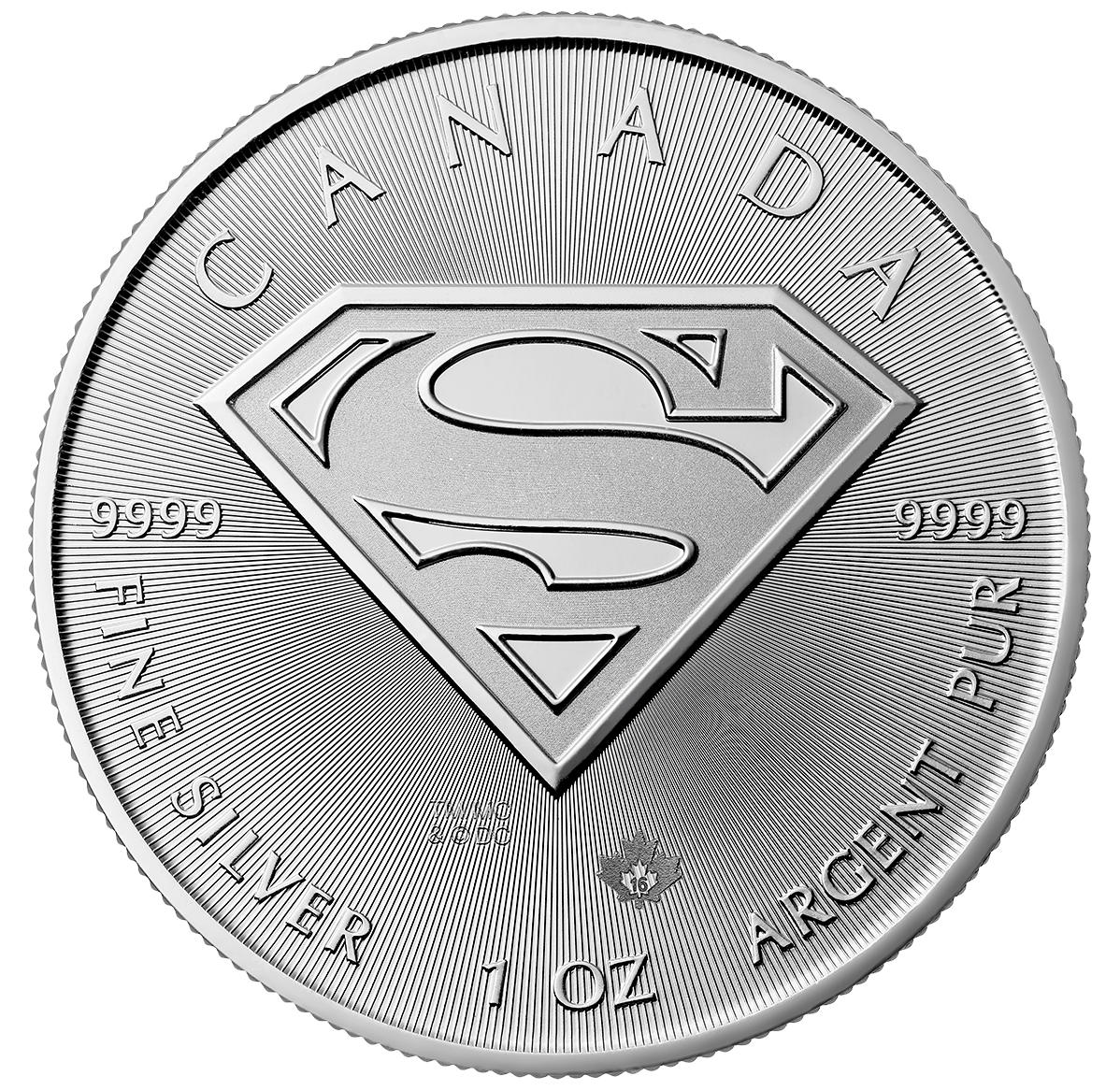 2016 $5 1-ounce 99.99% Pure Silver Coin - Superman™ S-Shield (Bullion)