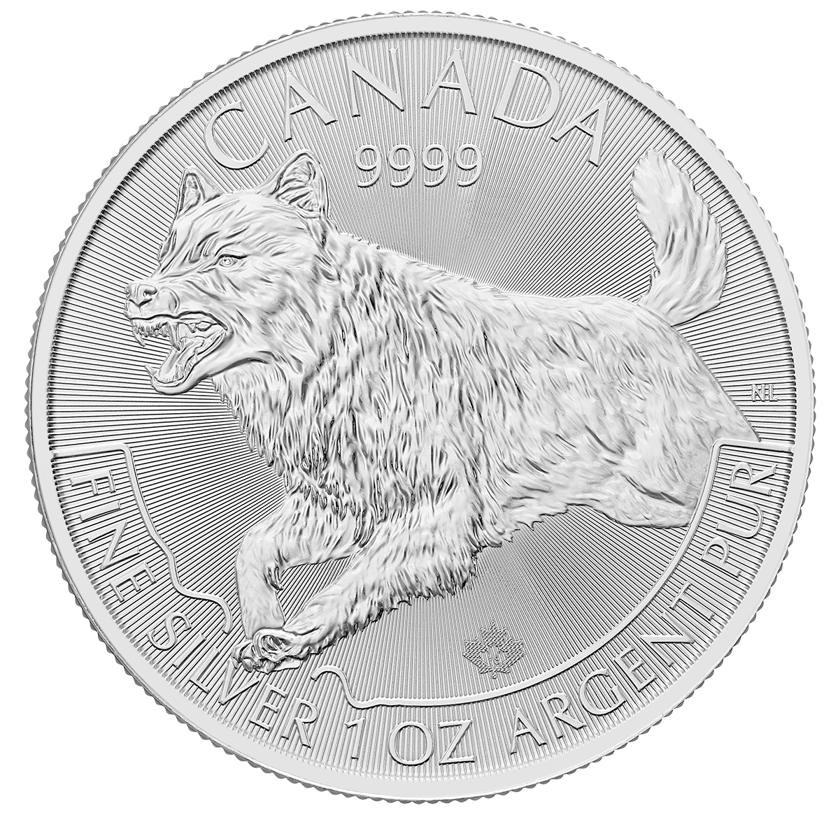 2018 $5 Fine Silver Coin Predator Series: Coin 3 - Wolf (Bullion)