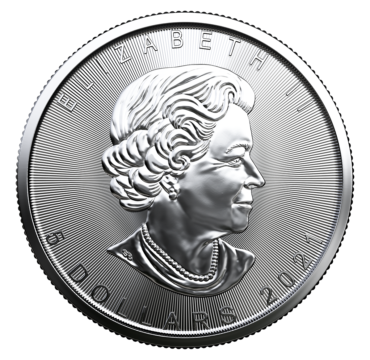 Feuille d'érable en argent de une once 2021 - pièce d'investissement en argent pur à 99,99 % (pièce d'investissement)