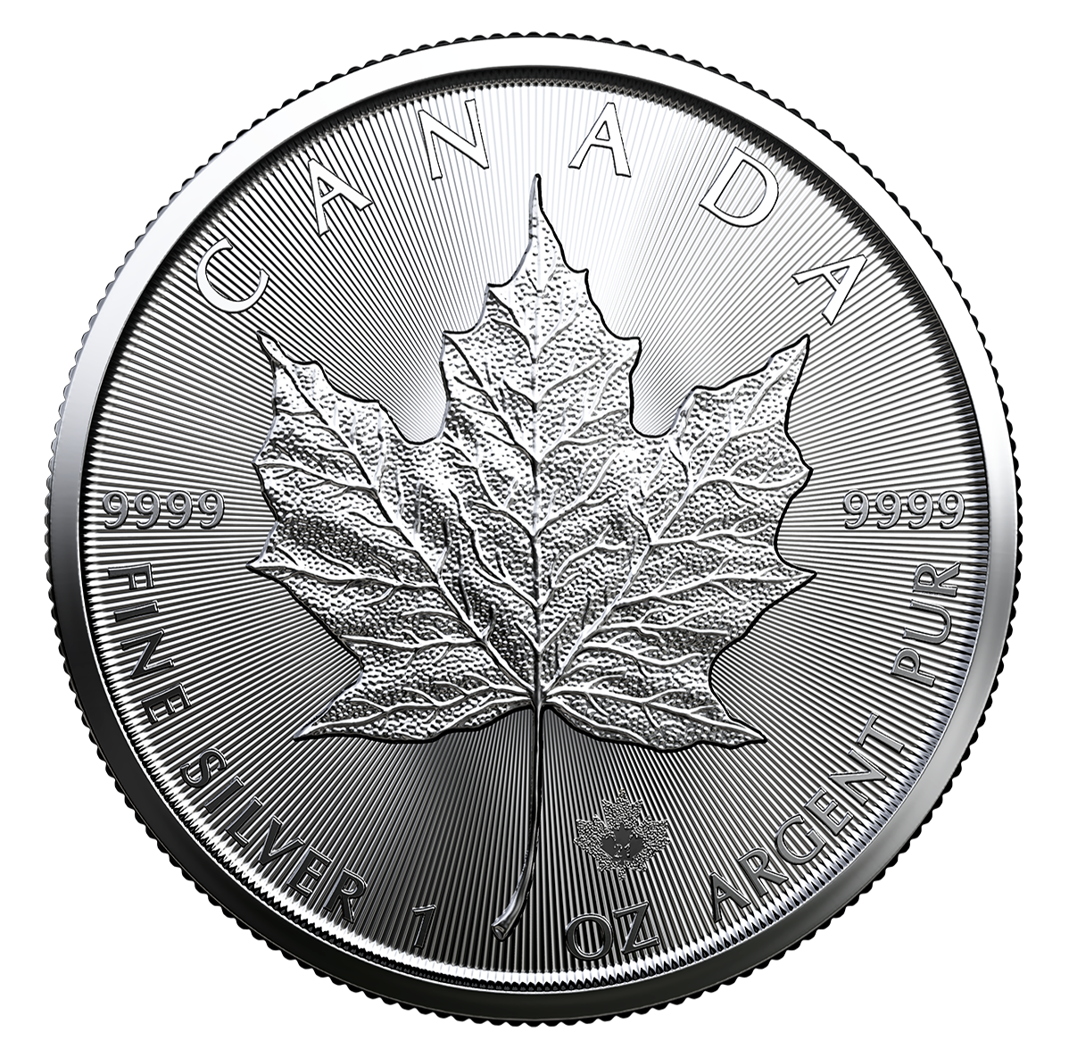 Feuille d'érable en argent de une once 2021 - pièce d'investissement en argent pur à 99,99 % (pièce d'investissement)