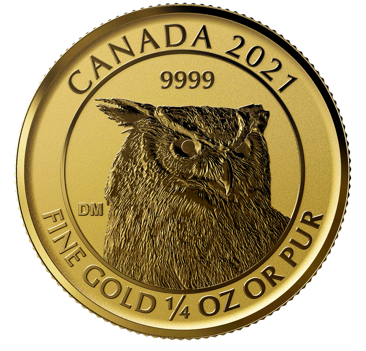 Pièce d'investissement de ¼ oz (10 $) en or pur à 99,99 % – grand-duc d'amérique (2021) (produit d’investissement)